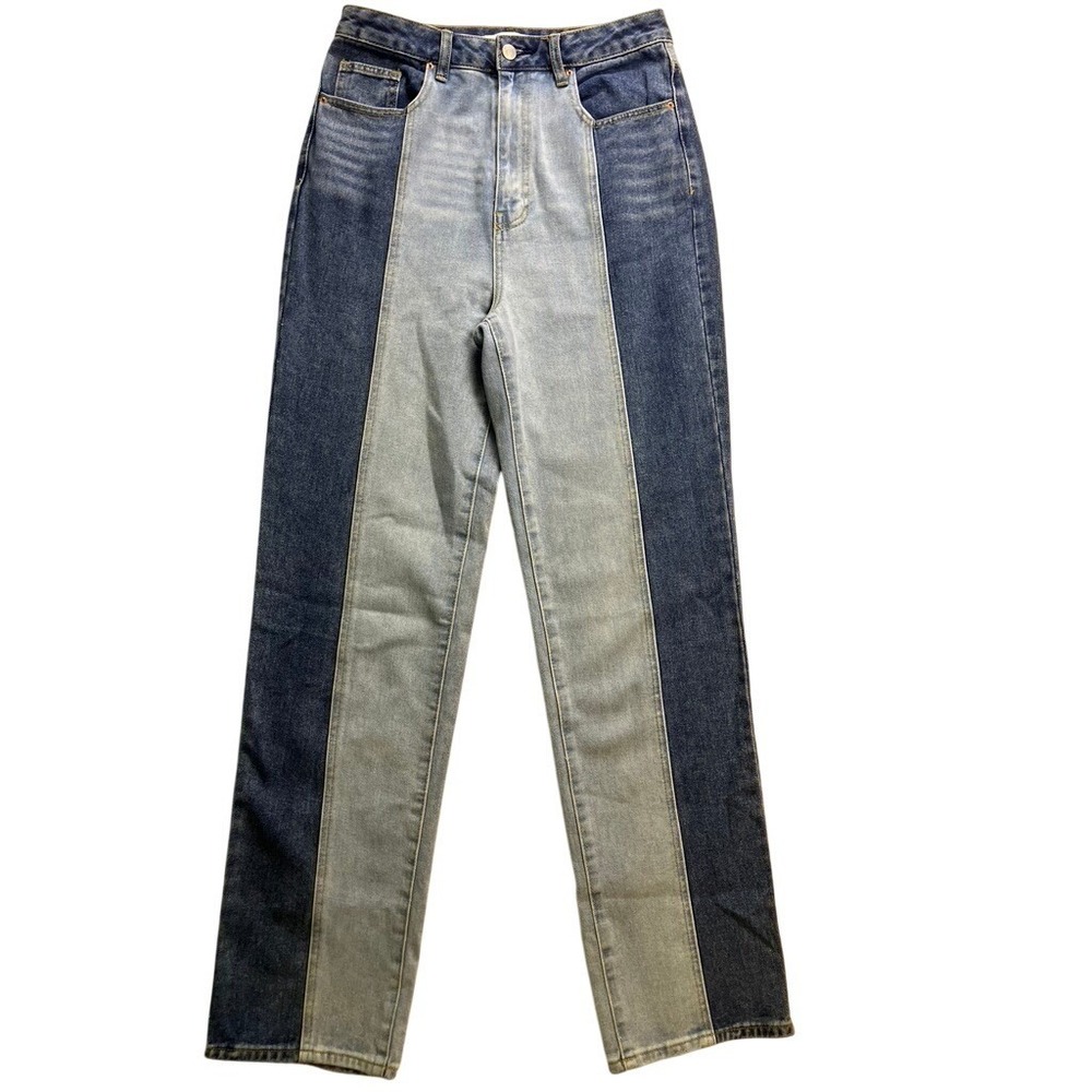 PacSun 90s Boyfriend Jeans Women 29 Blue Two Tone Colorblock High Rise